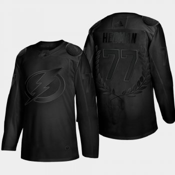 Men's Tampa Bay Lightning Victor Hedman Awards Collection 2020 James Norris Memorial Trophy Black Jersey