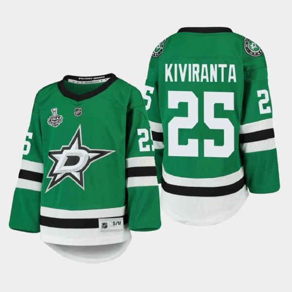 Youth Dallas Stars Joel Kiviranta #25 2020 Stanley Cup Final Home Replica Player Jersey Kelly Green