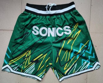 SuperSonics Green Just Don With Pocket Swingman Shorts