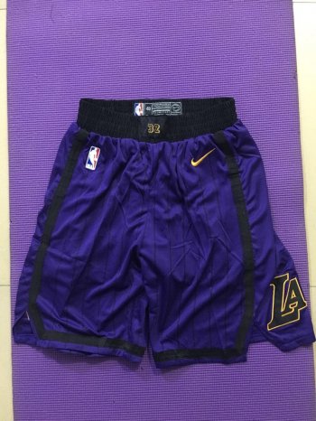 Lakers Purple City Edition Nike Swingman Shorts