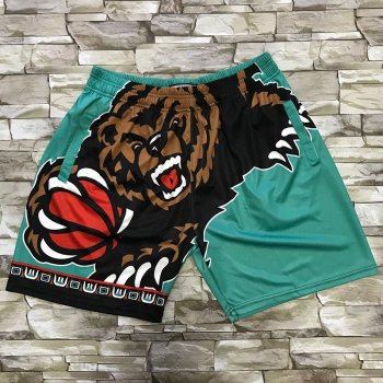 Grizzlies Green Black Big Face With Pocket Swingman Shorts