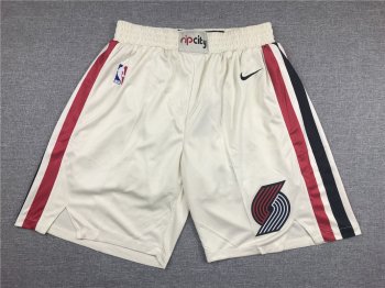 Blazers Cream 2019-20 Nike Swingman Shorts