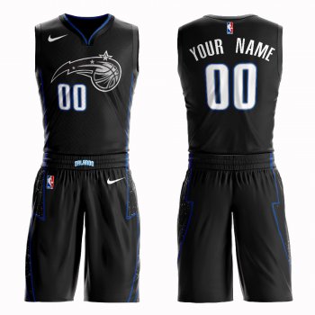 Magic Black 2018-19 City Edition Men's Customized Nike Swingman Jersey(With Shorts)