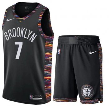 Nets 7 Kevin Durant Black City Edition Nike Swingman Jersey(With Shorts)