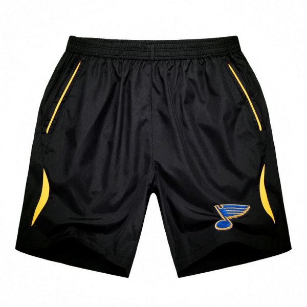 Men's St. Louis Blues Black Gold Stripe Hockey Shorts