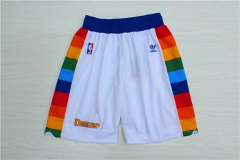 Nuggets White Hardwood Classics Shorts