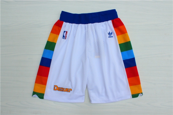 Nuggets White Hardwood Classics Shorts