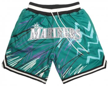 Men's Seattle Mariners Team Logo Green With Pocket Baseball Shorts