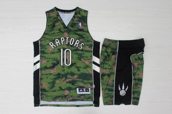 Raptors 10 DeMar DeRozan Camo Canada Flag Swingman Jersey(With Shorts)