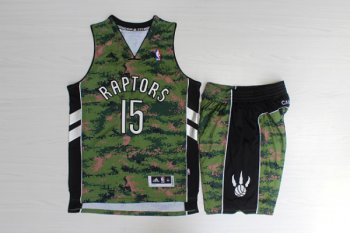 Raptors 15 Vince Carter Camo Canada Flag Swingman Jersey(With Shorts)