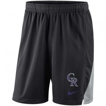 Men's Colorado Rockies Nike Black Franchise Performance Shorts