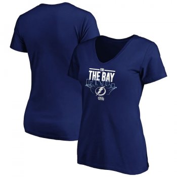 Women's Tampa Bay Lightning Fanatics Branded Royal 2020 Stanley Cup Final Bound Home Ice V-Neck T-Shirt