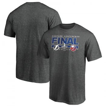 Men's Tampa Bay Lightning vs. New York Islanders Fanatics Branded Charcoal 2020 Stanley Cup Playoffs Eastern Conference Final Matchup T-Shirt