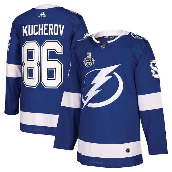 Men's Tampa Bay Lightning Nikita Kucherov adidas Blue 2020 Stanley Cup Final Bound Authentic Player Jersey