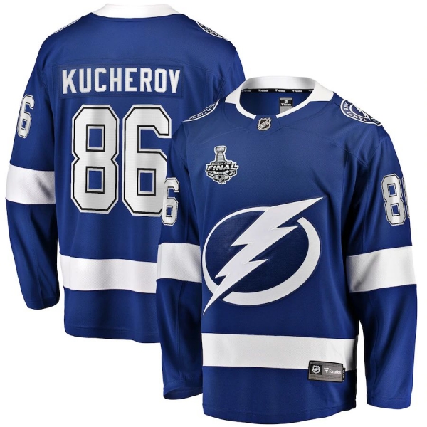 Men's Tampa Bay Lightning Nikita Kucherov Fanatics Branded Blue 2020 Stanley Cup Final Bound Home Player Breakaway Jersey