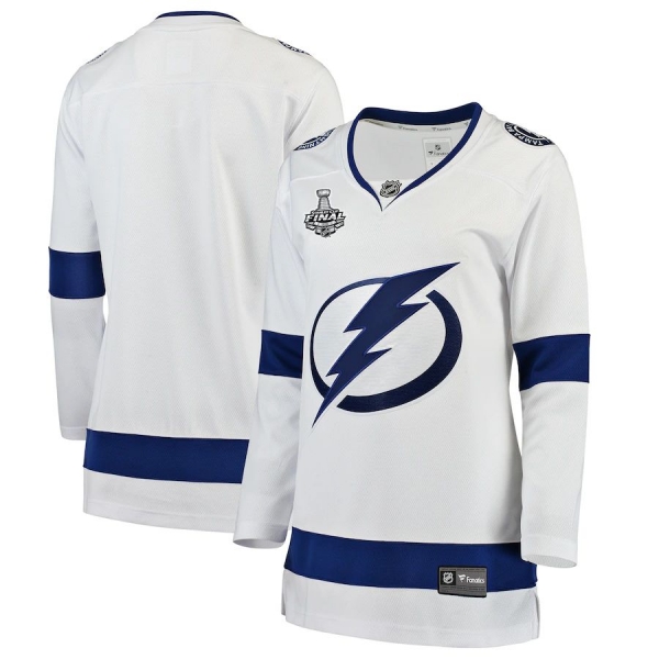 Women's Tampa Bay Lightning Fanatics Branded White 2020 Stanley Cup Final Bound Away Breakaway Jersey