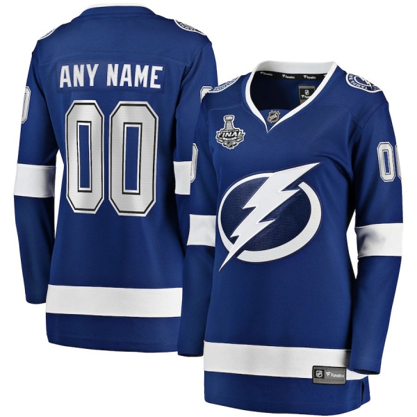 Women's Tampa Bay Lightning Fanatics Branded Blue 2020 Stanley Cup Final Bound Home Custom Breakaway Jersey