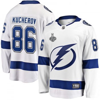 Men's Tampa Bay Lightning Nikita Kucherov Fanatics Branded White 2020 Stanley Cup Final Bound Away Player Breakaway Jersey