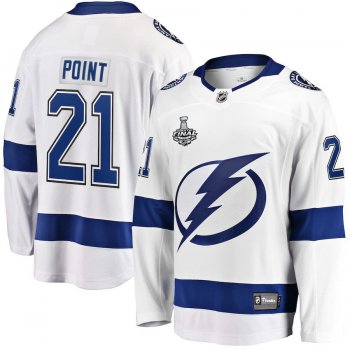 Men's Tampa Bay Lightning Brayden Point Fanatics Branded White 2020 Stanley Cup Final Bound Away Player Breakaway Jersey