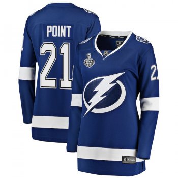 Women's Tampa Bay Lightning Brayden Point Fanatics Branded Blue 2020 Stanley Cup Final Bound Home Player Breakaway Jersey