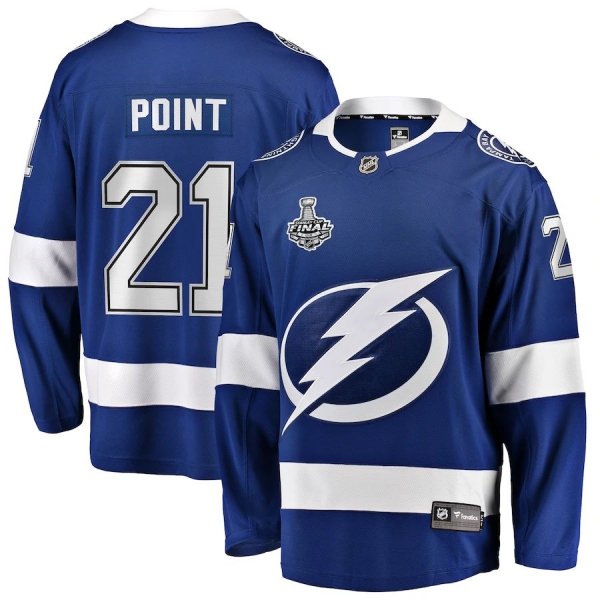 Men's Tampa Bay Lightning Brayden Point Fanatics Branded Blue 2020 Stanley Cup Final Bound Home Player Breakaway Jersey