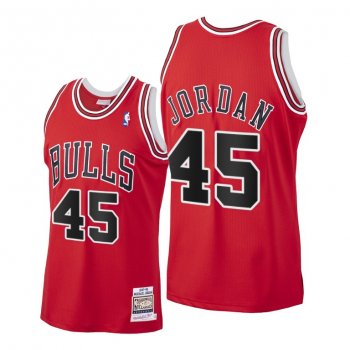 Michael Jordan $34 Bulls 1984-85 Throwback Authentic Rare Red Jersey