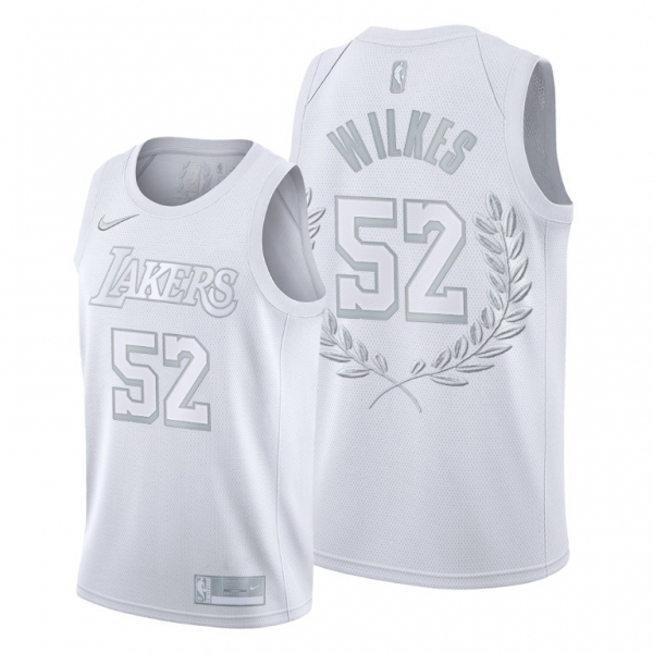 Jamaal Wilkes #52 Platinum Limited Lakers Glory Retired White Jersey