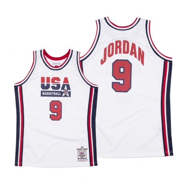 Michael Jordan Dream Team USA 1992 Olympics Authentic Throwback White Jersey