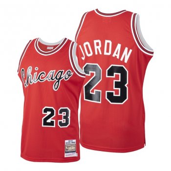 Michael Jordan Chicago Bulls Rookie Authentic Hardwood Classics Red Jersey