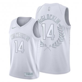 Jon McGlocklin #14 Platinum Limited Bucks Glory Retired White Jersey