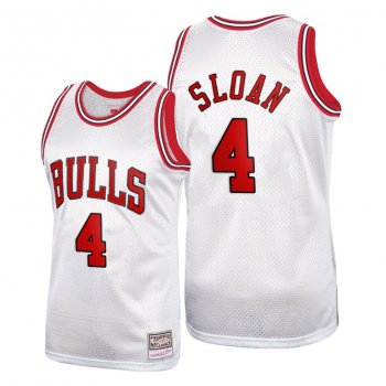 Chicago Bulls Jerry Sloan #4 Throwback Platinum Limited Jerseys