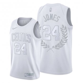 Sam Jones #24 Platinum Limited Celtics Glory Retired White Jersey