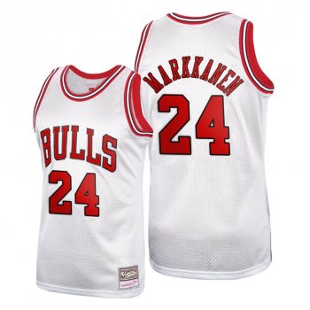 Chicago Bulls Lauri Markkanen #24 Throwback Platinum Limited Jerseys