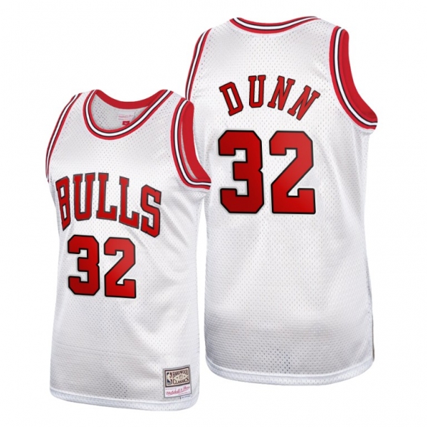 Chicago Bulls Kris Dunn #32 Throwback Platinum Limited Jerseys