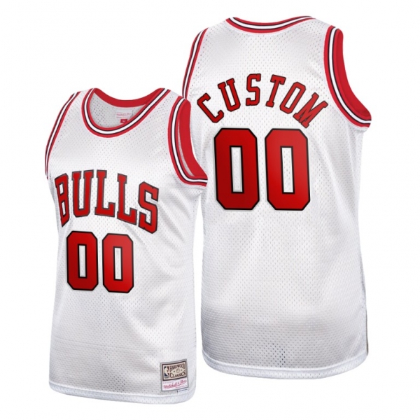 Chicago Bulls Custom #00 Throwback Platinum Limited Jerseys