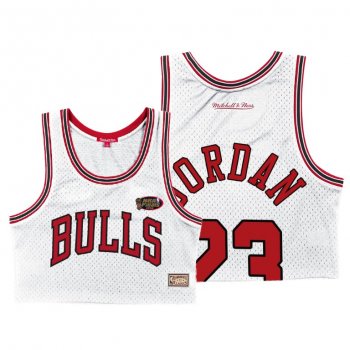 Women's Chicago Bulls Michael Jordan 1996 NBA Finals White Jersey