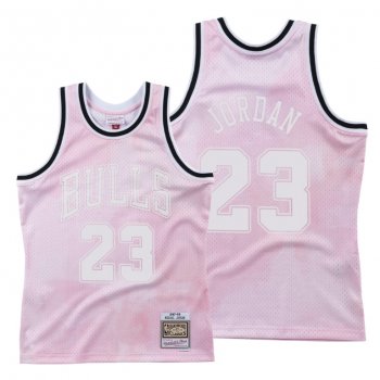 Michael Jordan Chicago Bulls Cloudy Skies Pink Jersey