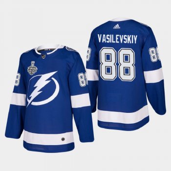 Tampa Bay Lightning Andrei Vasilevskiy #88 2020 Stanley Cup Final Blue Authentic Patch Jersey