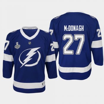 Youth Tampa Bay Lightning Ryan McDonagh #27 2020 Stanley Cup Final Home Replica Player Jersey Blue