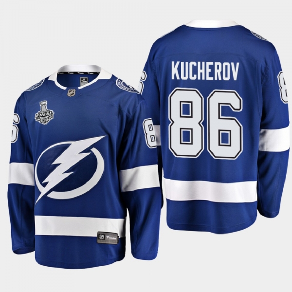 Men's Tampa Bay Lightning Nikita Kucherov #86 2020 Stanley Cup Final Home Breakaway Player Blue Jersey