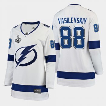 Women's Tampa Bay Lightning Andrei Vasilevskiy #88 2020 Stanley Cup Final Away Breakaway Player Jersey - White