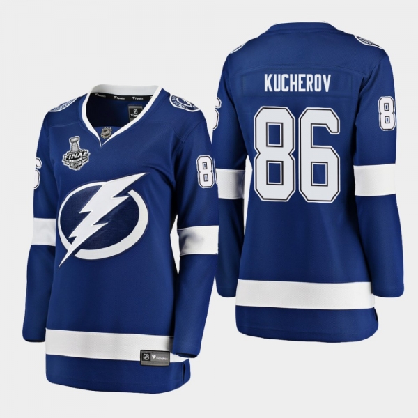 Women's Tampa Bay Lightning Nikita Kucherov #86 2020 Stanley Cup Final Home Breakaway Player Jersey - Blue