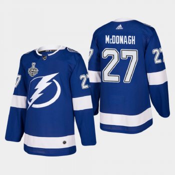 Tampa Bay Lightning Ryan McDonagh #27 2020 Stanley Cup Final Blue Authentic Patch Jersey