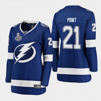 Women's Tampa Bay Lightning Brayden Point #21 2020 Stanley Cup Final Home Breakaway Player Jersey - Blue