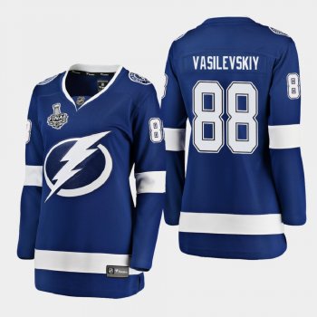 Women's Tampa Bay Lightning Andrei Vasilevskiy #88 2020 Stanley Cup Final Home Breakaway Player Jersey - Blue