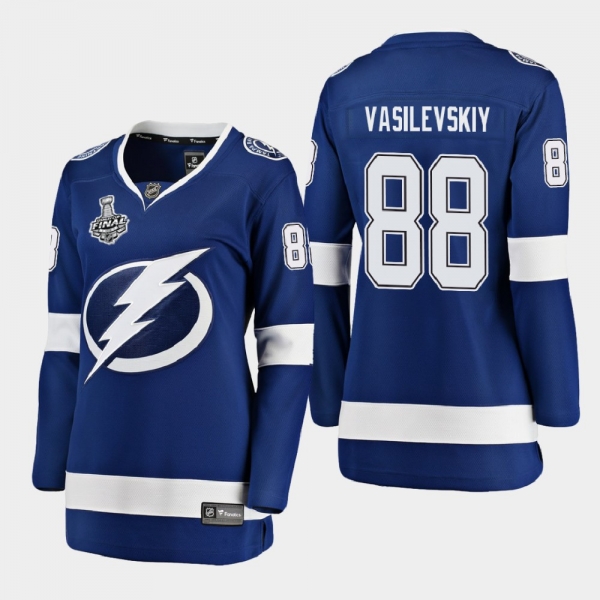 Women's Tampa Bay Lightning Andrei Vasilevskiy #88 2020 Stanley Cup Final Home Breakaway Player Jersey - Blue