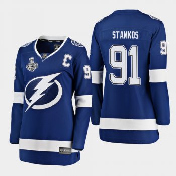 Women's Tampa Bay Lightning Steven Stamkos #91 2020 Stanley Cup Final Home Breakaway Player Jersey - Blue