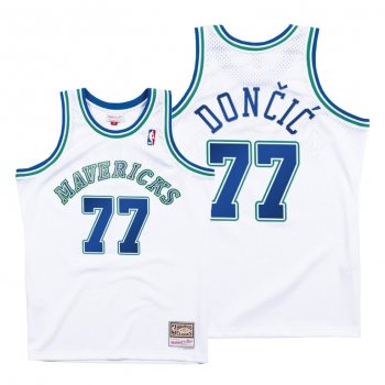 Dallas Mavericks Luka Doncic Hardwood Classics White Jersey