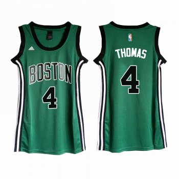 Women NBA Boston Celtics 4 Isaiah Thoma Green Dress Jersey