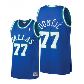 Dallas Mavericks Luka Doncic Throwback Blue Jersey